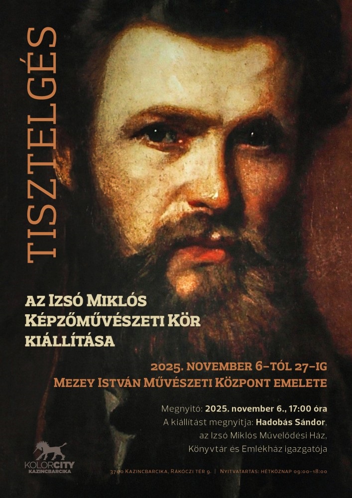 Hadobás Sándor köszöntője az Izsó Miklós Képzőművészeti Kör kiállításán